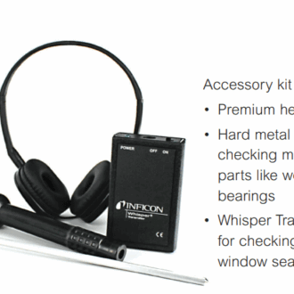 inficon whisper ultrasonic leak detector accessory kit hvac leak finding tool