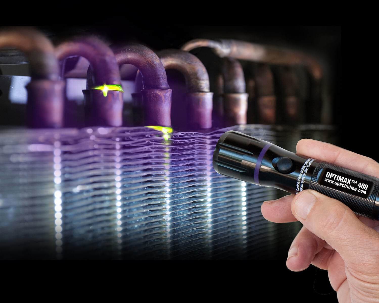 spectroline optimax 400 uv flashlight ultraviolet leak detection tool