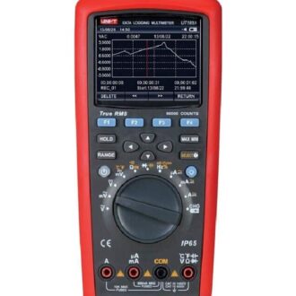 Uni T UT181A True RMS Data Logging Multimeter front view with leads