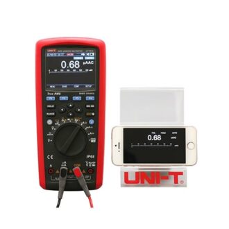 Uni T UT181A True RMS Data Logging Multimeter front view with leads