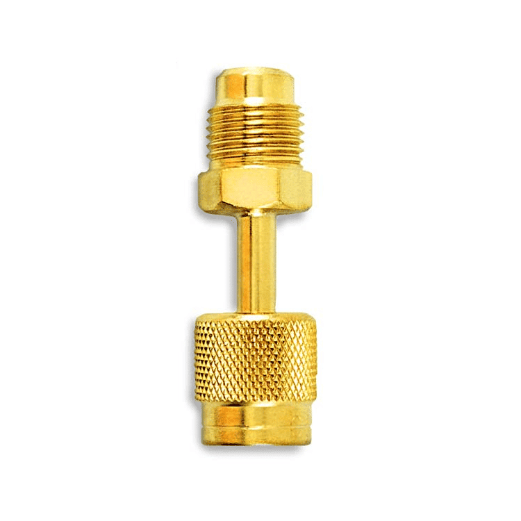 C and D CD2038 valve fitting adaptor three eighths inch SAE male to one fourth inch female SAE swivel