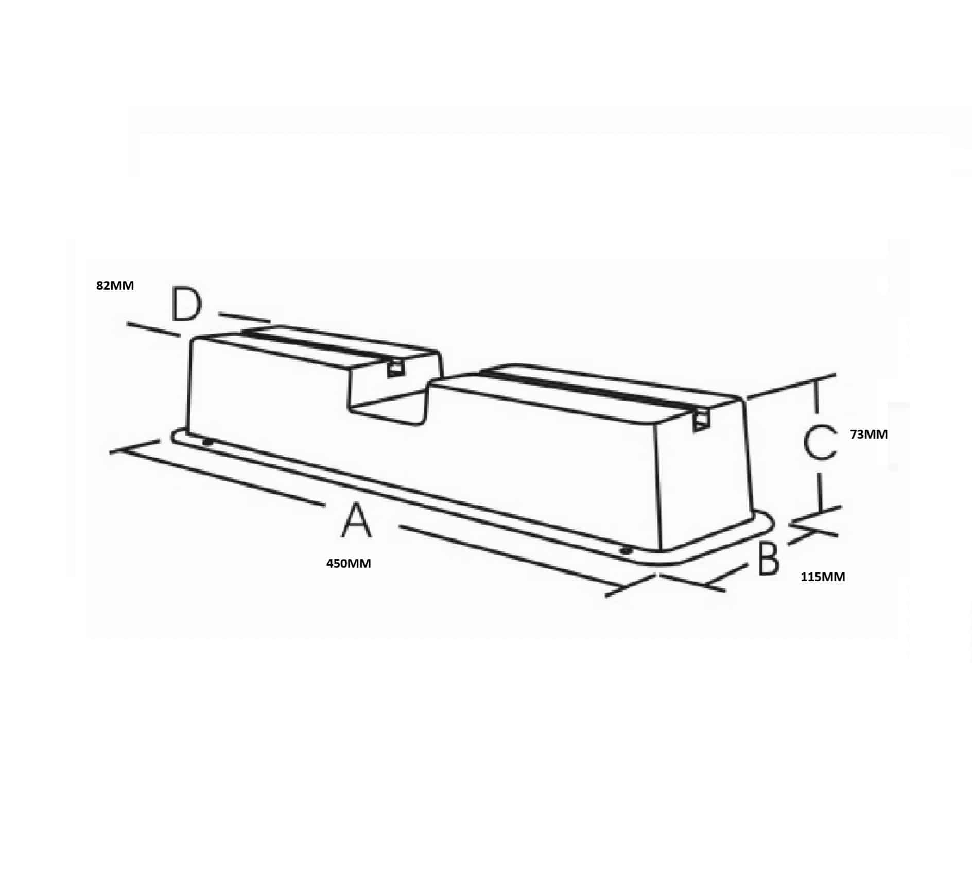 bradley plastic aircon feet 450mm