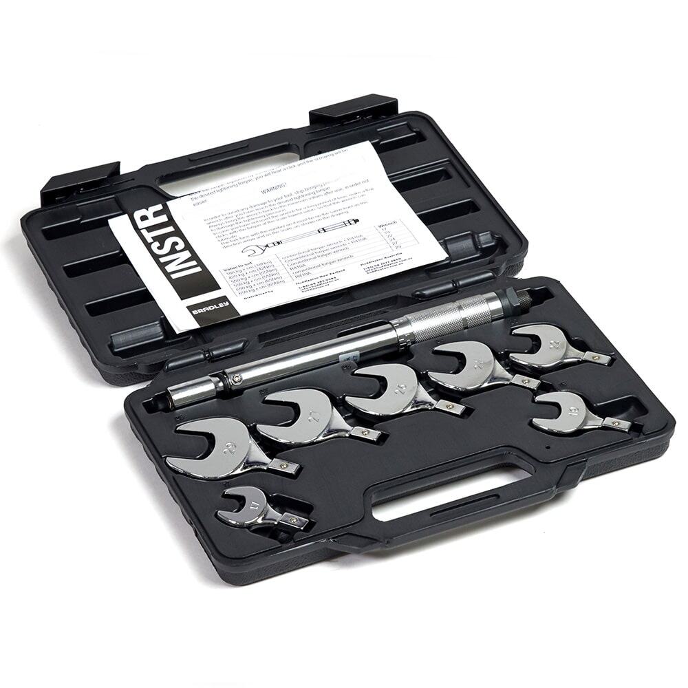 BRADLEY TW8 Metric Torque Wrench Set 8 piece HVAC R410A tool 10 75Nm adjustable heads 17mm to 29mm
