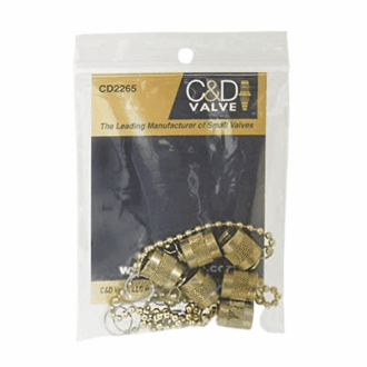 CD CD2265 14SAE Flare Brass Cap with Chain and Oring HVAC Refrigeration