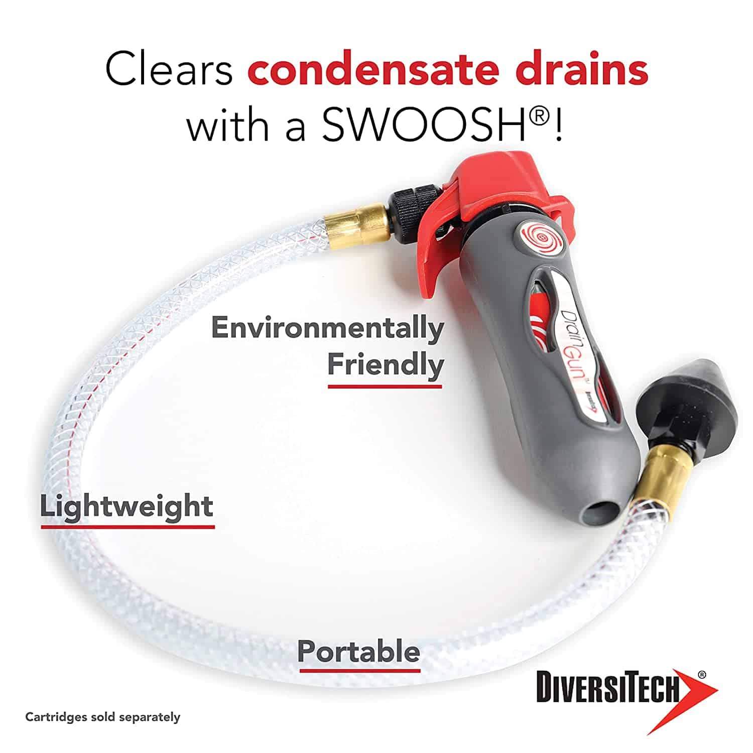 DiversiTech GG1 Drain Gun for clearing HVAC condensate lines with CO2 cartridge