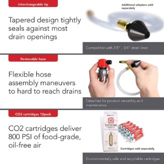 DiversiTech GG1 Drain Gun for clearing HVAC condensate lines with CO2 cartridge