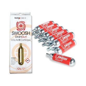 DiversiTech GGC12 CO2 Drain Gun Cartridges 12 pack HVAC drain cleaning Swoosh