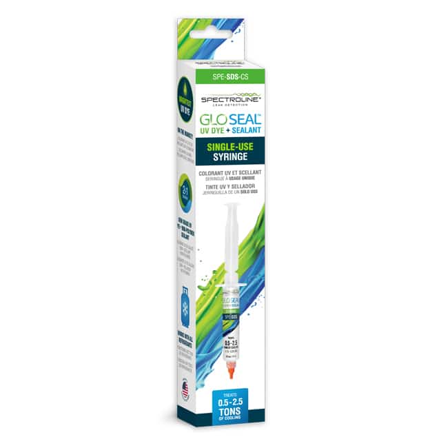 GLO SEAL UV Dye + Sealant GLO Single Use Syringe Injector