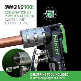 Hilmor 1839015 Compact Swage Tool Kit with Deburrer for copper aluminum brass tubing