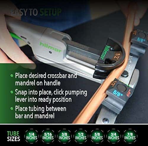 Hilmor 1839032 Compact Bender Kit 1/4 inch to 7/8 inch tube bending tool HVAC refrigeration