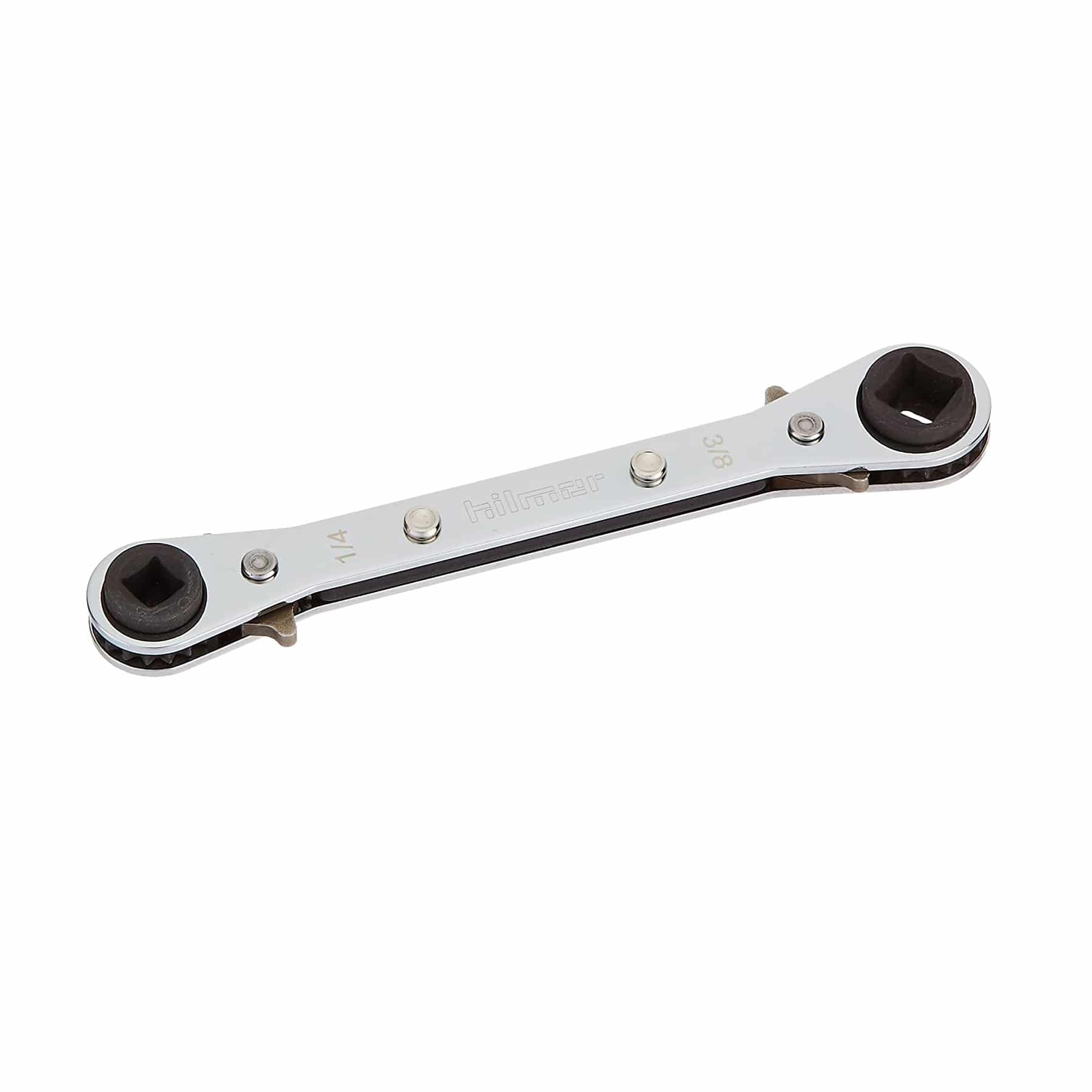 Hilmor Ratcheting Service Wrench HVAC tool multiple square sizes offset or straight design