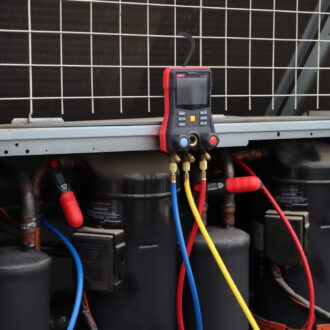 uni t ut336e kit digital manifold gauge with wireless temperature clamps