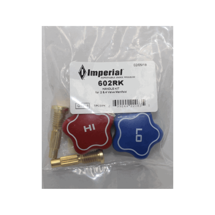 Imperial 602RK replacement Hi Lo knobs with stems for 600 series manifold gauges HVAC tool part