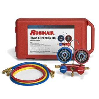 Robinair RA41132E90CHU 2 Way Manifold R32 R410A Gauge Set 90cm Hoses HVAC refrigeration