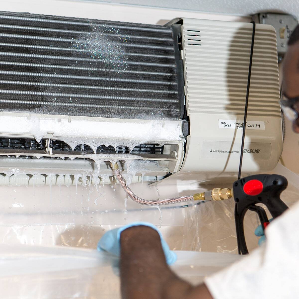 SpeedClean MSBKITXL MiniSplit Bib Kit XL for large ductless HVAC coil cleaning system