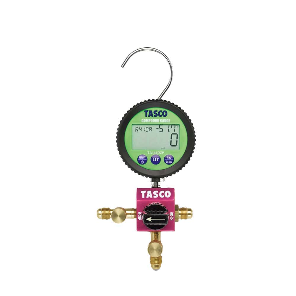 Tasco TA123DZEXP Digital Single Ball Valve Manifold HVAC refrigeration pressure gauge tool