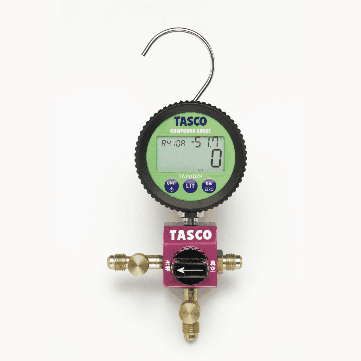 Tasco TA123DZ EXP R410A R32 Digital Single Manifold Kit HVAC refrigeration pressure gauge tool