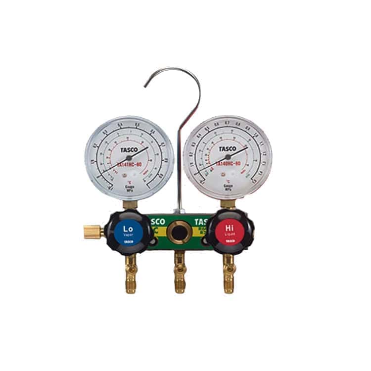 Tasco TA127NEXP HC Refrigerant Needle Valve Manifold HVAC R290 R600a pressure gauge tool