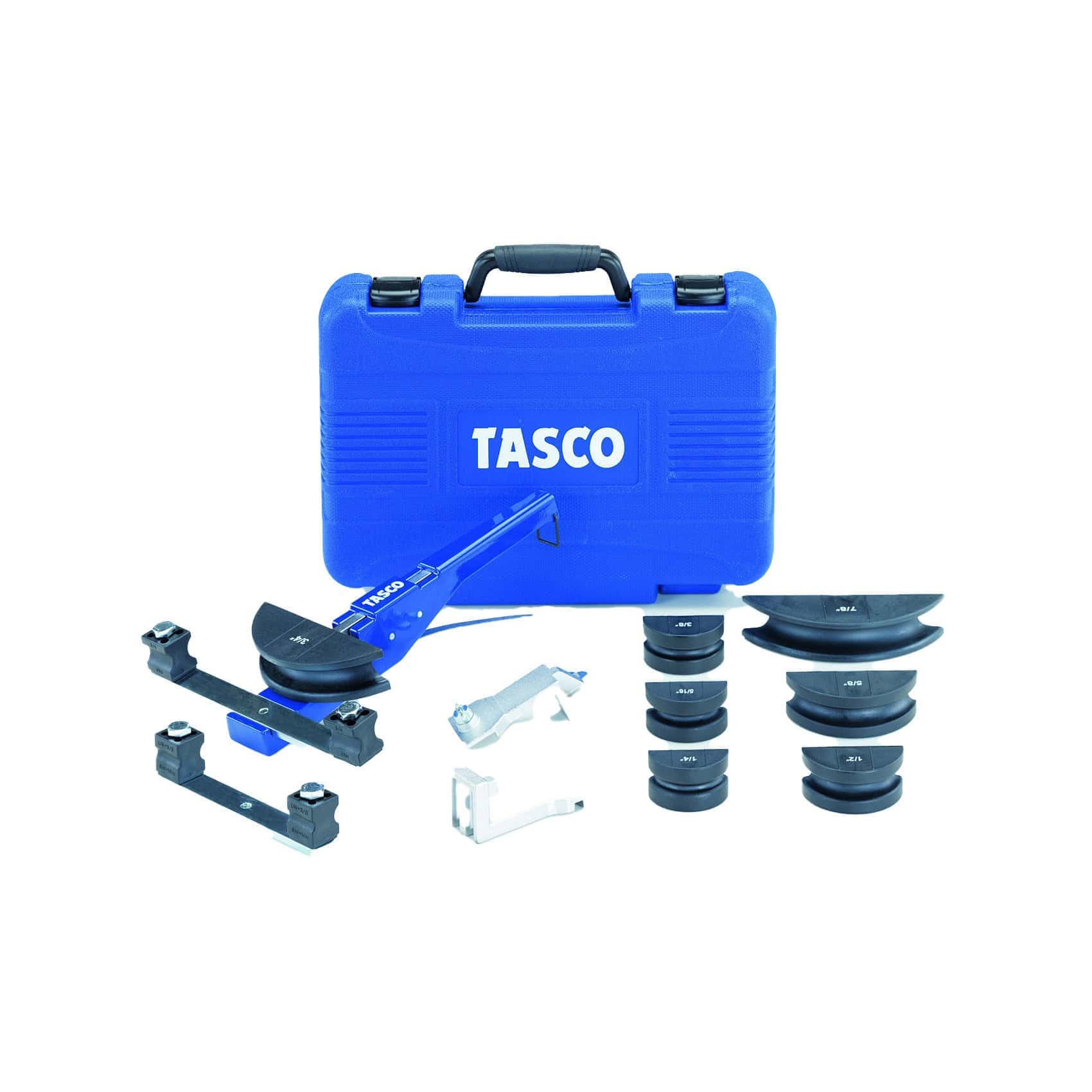 Tasco TA512PR Ratchet Bender Kit with reverse bend adapter and mandrels for copper tubing