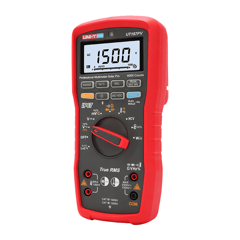 uni t ut197pv professional multimeter solar pro