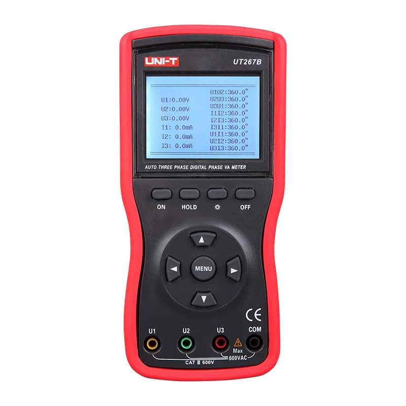 uni t ut267b intelligent 3 phase voltammeter