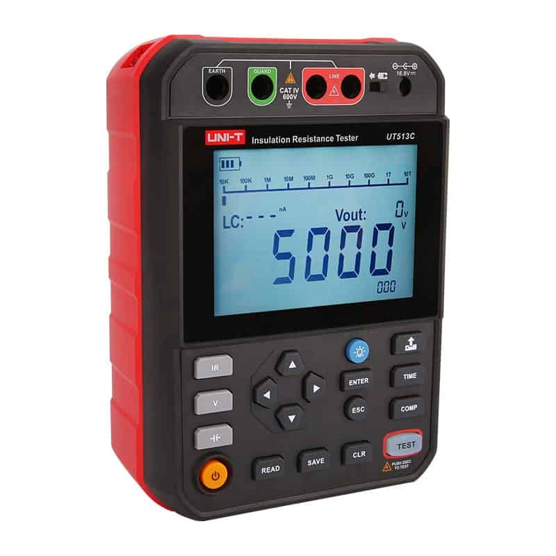 uni t ut513b/ut513c 5kv insulation resistance testers