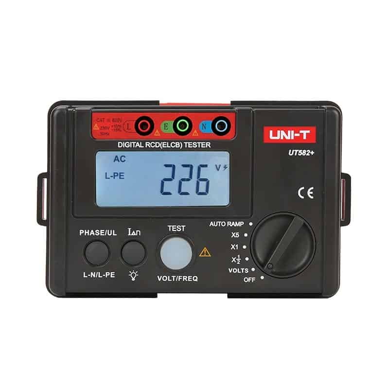 UniT UT582+ Digital RCD Tester circuit breaker trip test electrical safety tool