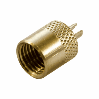 A C&D CD2250 valve core remover cap. It's a small, brass cap with a built-in tool for removing valve cores.