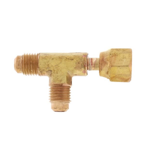 C and D CD9611 1/4 inch flared forged brass tee pipe fitting