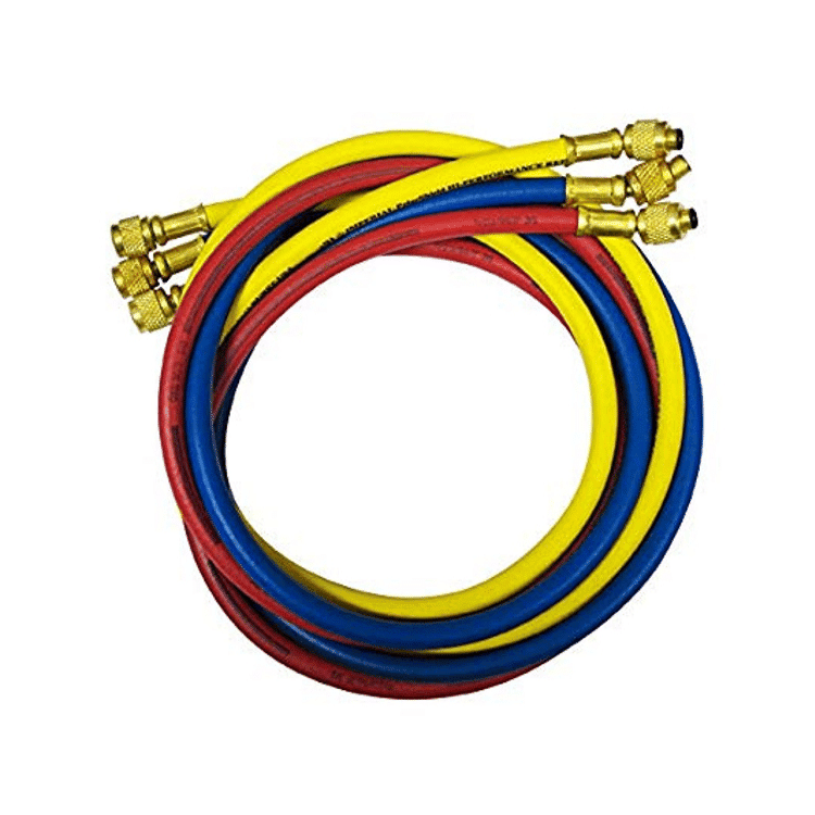Imperial 205 PolarShield R410 Hose Set red yellow blue 5 foot 516 fittings HVAC charging lines
